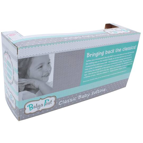 Goldberger Baby's First® Bathtime with Softina™ 11" Baby Doll with Pink Towel
